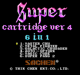 Super Cartridge Ver 4 - 6 in 1 (Asia) (Ja) (Unl) box art